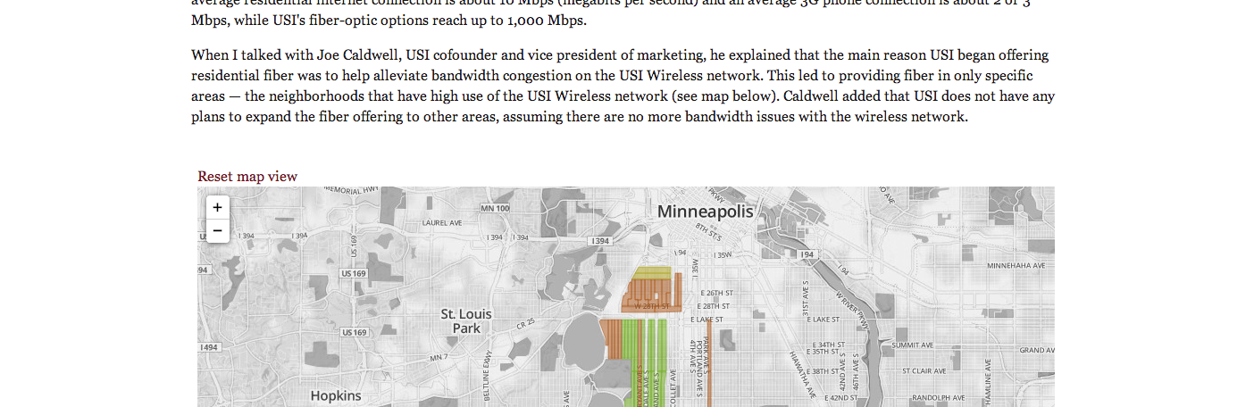 Screenshot of Mapping fiber