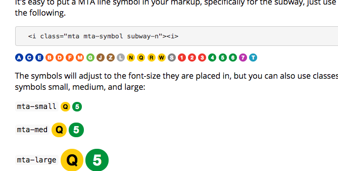 Screenshot of MTA styles